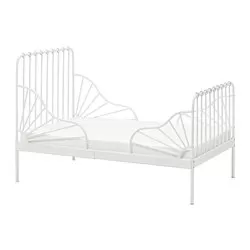 MINNEN - Tempat tidur yg dpt dipanjangkan, putih, 80x200 cm