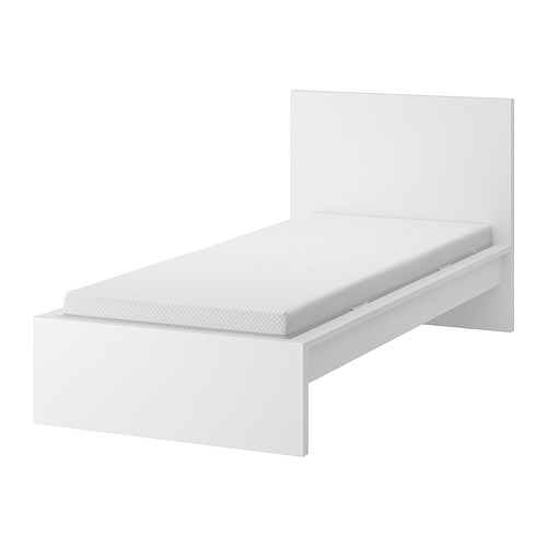 MALM rangka tempat tidur dengan kasur