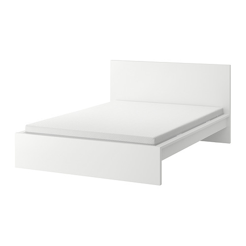 MALM rangka tempat tidur dengan kasur