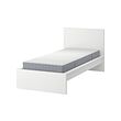 MALM - Bed frame with mattress, white/Valevåg super firm, 90x200 cm