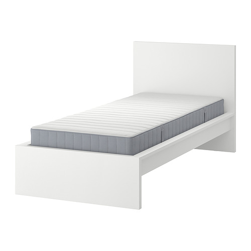MALM rangka tempat tidur dengan kasur