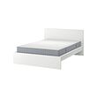 MALM - Bed frame with mattress, white/Valevåg firm, 160x200 cm