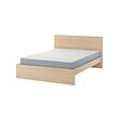 MALM - Bed frame with mattress, white stained oak veneer/Vesteröy extra firm, 160x200 cm