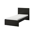 MALM - Bed frame with mattress, black-brown/Åbygda firm, 90x200 cm