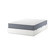 NORDLI - Bed frame with storage and mattress, white/Vågstranda super firm, 180x200 cm