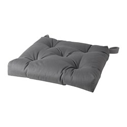 MALINDA - Chair cushion, grey, 40/35x38x7 cm