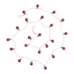 VINTERFINT - Garland, perhiasan merah, 2.2 m
