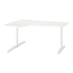 BEKANT - Corner desk left, white, 160x110 cm