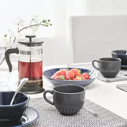 STRIMMIG - Mug, tembikar abu-abu muda, 36 cl