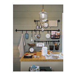 HULTARP - Wadah, hitam/jaring, 31x16 cm