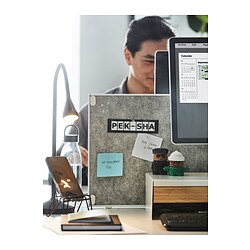 TROTTEN - Noticeboard, white, 76x33 cm