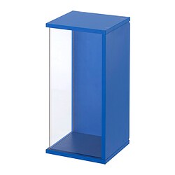 BRÄNNBOLL - Lemari display dinding, biru terang, 50x25x25 cm