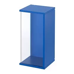BRÄNNBOLL - Wall-mounted display cabinet, bright blue, 50x25x25 cm