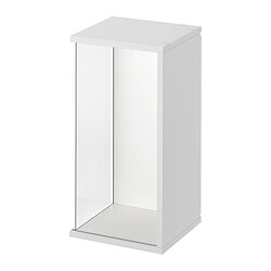 BRÄNNBOLL - Lemari display dinding, putih, 50x25x25 cm