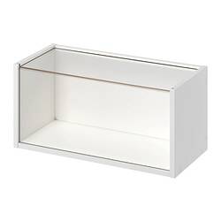 BRÄNNBOLL - Lemari display dinding, putih, 50x25x25 cm