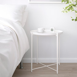 GLADOM - Tray table, white, 45x53 cm