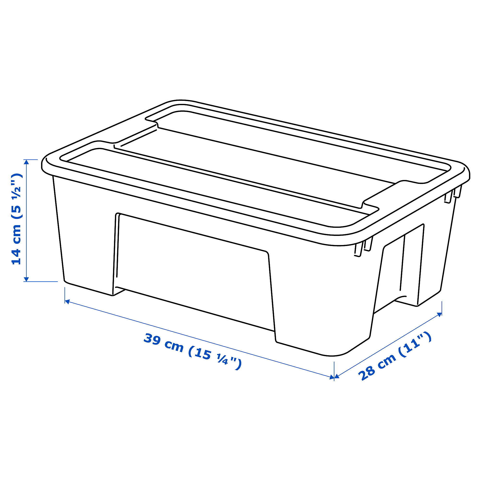 SAMLA box with lid, transparent, 39x28x14 cm/11 l IKEA Indonesia