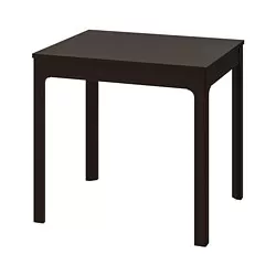 EKEDALEN - Meja yang dapat dipanjangkan, cokelat tua, 80/120x70 cm