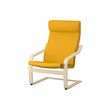 POÄNG - Armchair, birch veneer/Skiftebo yellow