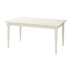 INGATORP - Meja yang dapat dipanjangkan, putih, 155/215x87 cm