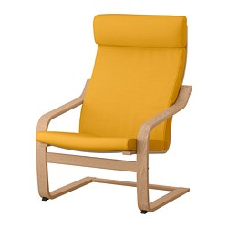 POÄNG - Bantal kursi berlengan, Skiftebo kuning