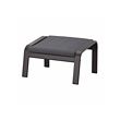 POÄNG - Footstool, black-brown/Skiftebo dark grey