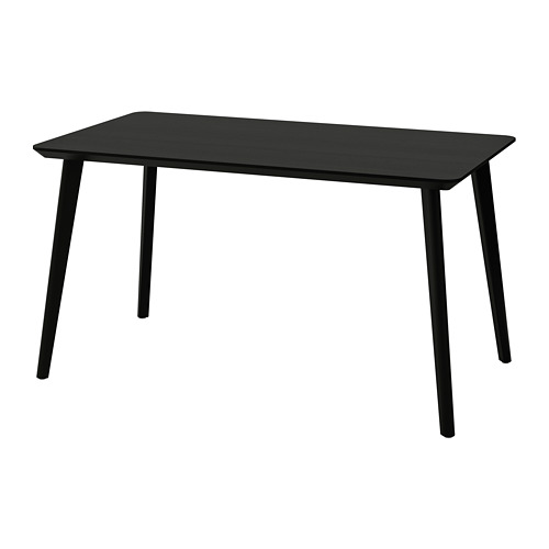 LISABO table, black/ash veneer, 140x78 cm | IKEA Indonesia