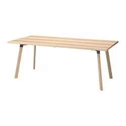 YPPERLIG - Meja, kayu ash, 200x90 cm