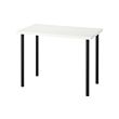 ADILS/LINNMON - Meja, putih/hitam, 100x60 cm