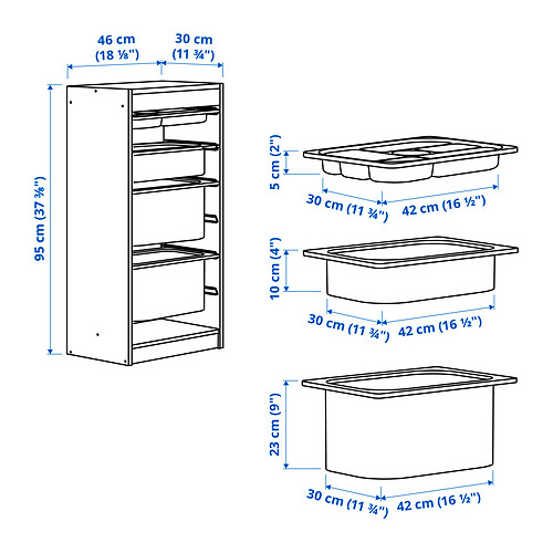 TROFAST Measurement Illustration