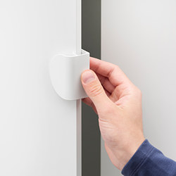 LATMASK - Clip-on handle, white, 60 mm 2 pieces