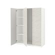 PAX/MISTUDDEN - Wardrobe combination, white/grey patterned, 150x60x201 cm