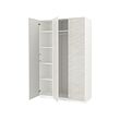 PAX/MISTUDDEN - Wardrobe combination, white/grey patterned, 150x60x236 cm