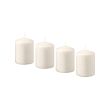 HEMSJÖ - Unscented block candle, natural, 8 cm