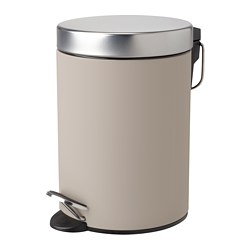 EKOLN - Tempat sampah, krem, 3 l