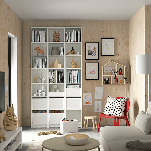 BILLY bookcase w height extension units, white, 120x28x237 cm