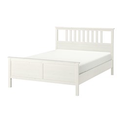HEMNES - Bed frame, white stain/Luröy, 160x200 cm