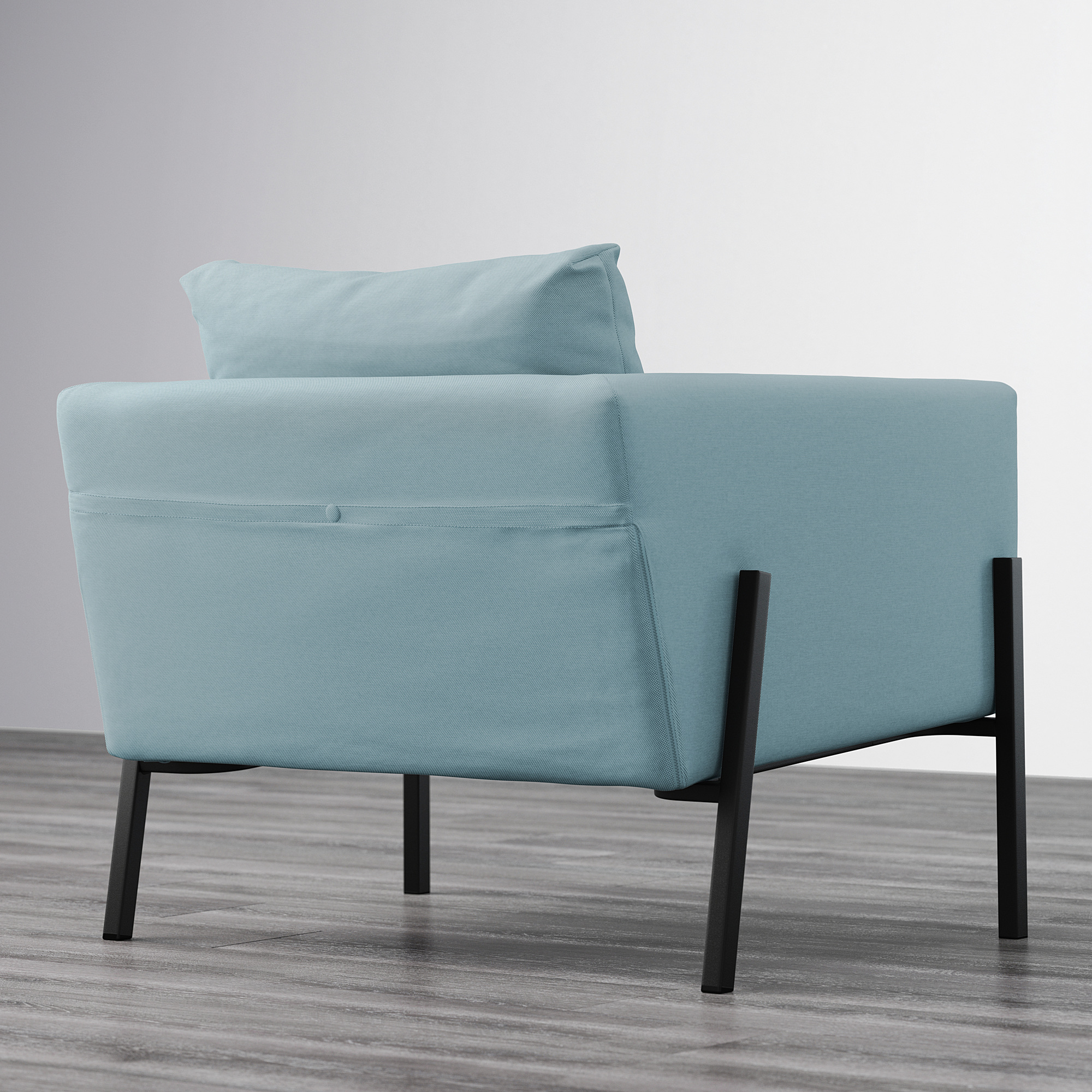 KOARP kursi berlengan Orrsta biru muda hitam IKEA  Indonesia
