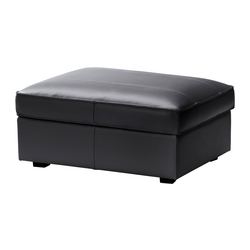 KIVIK - Footstool, Grann/Bomstad black