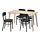 IDOLF/LISABO - meja dan 4 kursi, veneer kayu ash/hitam, 140x78 cm | IKEA Indonesia - PE741270_S1
