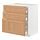 METOD/MAXIMERA - base cab f hob/3 fronts/3 drawers, white/Vedhamn oak, 80x60x80 cm | IKEA Indonesia - PE839356_S1