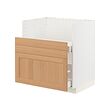 METOD/MAXIMERA - Kabinet dasar u wastafel TALLSJÖN, putih/Vedhamn kayu oak, 80x60 cm