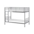 SVÄRTA - Bunk bed frame, silver-colour, 90x200 cm