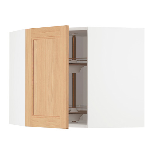 METOD corner wall cabinet with carousel