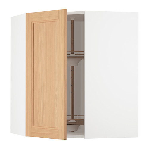 METOD corner wall cabinet with carousel