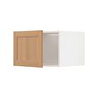METOD - Top cabinet for fridge/freezer, white/Vedhamn oak, 60x60x40 cm