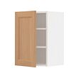 METOD - Kabinet dinding dengan rak, putih/Vedhamn kayu oak, 40x37x60 cm
