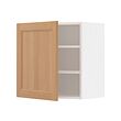 METOD - Kabinet dinding dengan rak, putih/Vedhamn kayu oak, 60x37x60 cm