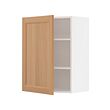 METOD - Kabinet dinding dengan rak, putih/Vedhamn kayu oak, 60x37x80 cm