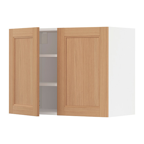 METOD wall cabinet with shelves/2 doors
